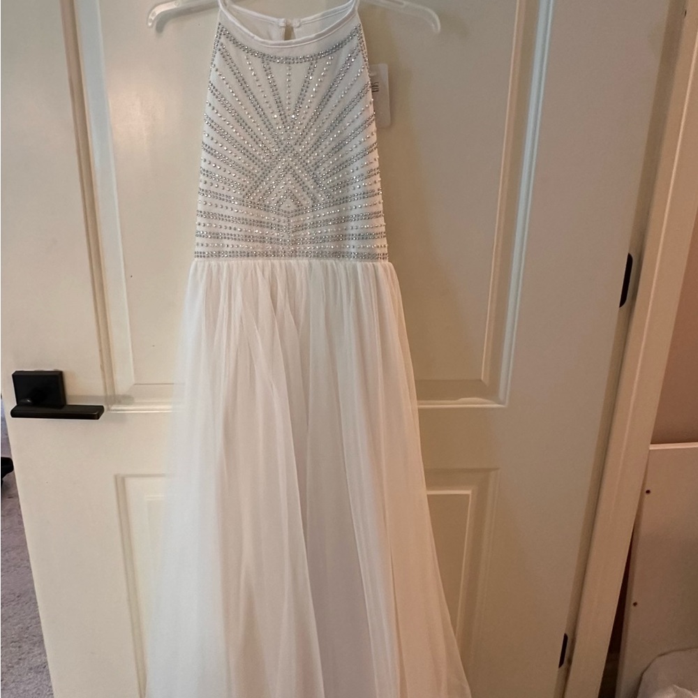 Girl’s Formal/Easter white dress with sparkled top